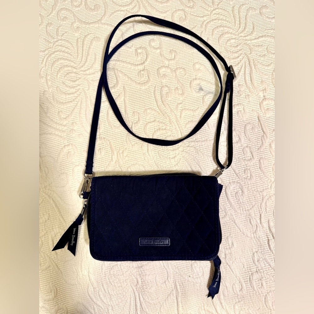 Gently Used Vera Bradley Midnight Blue Quilted Crossbody Bag